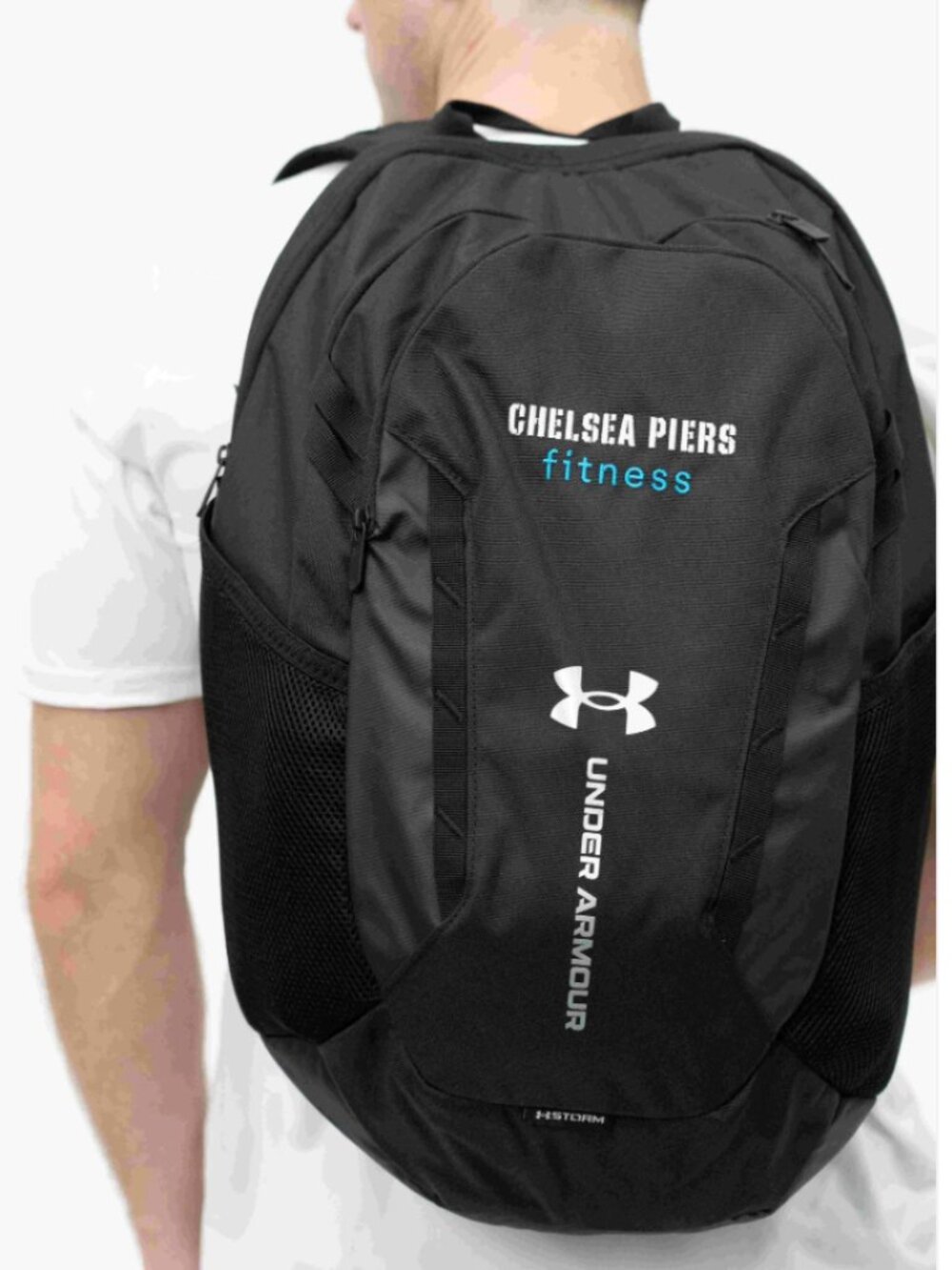 NWT Chelsea Piers Fitness Black Under Armour Hustle 6.0 Backpack